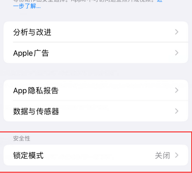 泸定苹果15服务网点分享iPhone15中的“锁定模式”有什么作用