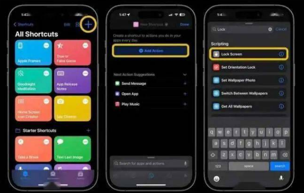 泸定苹果14锁屏维修店分享iPhone14升级iOS16.4后如何创建锁屏快捷方式 