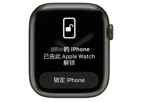 泸定苹果手机维修分享用 AppleWatch 解锁配备面容 ID 的 iPhone方法 